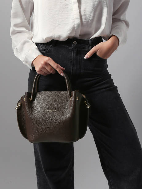 Handtas Foulonné Double Leder Lancaster Bruin foulonne double 18 ander zicht 1